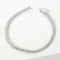 Round CZ Stone Tennis Chain Evening Bracelet