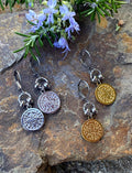 Twisted Sisters RELIC COIN Drop Earrings