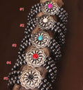 Western Stretch Concho Bracelet | Four Colors