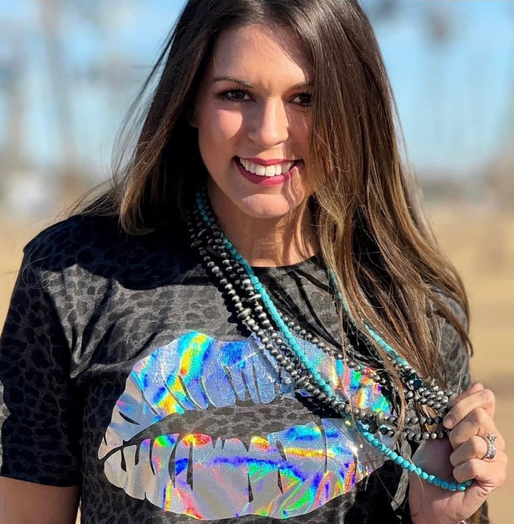 Wild Foil Lips Graphic Tee 💋✨