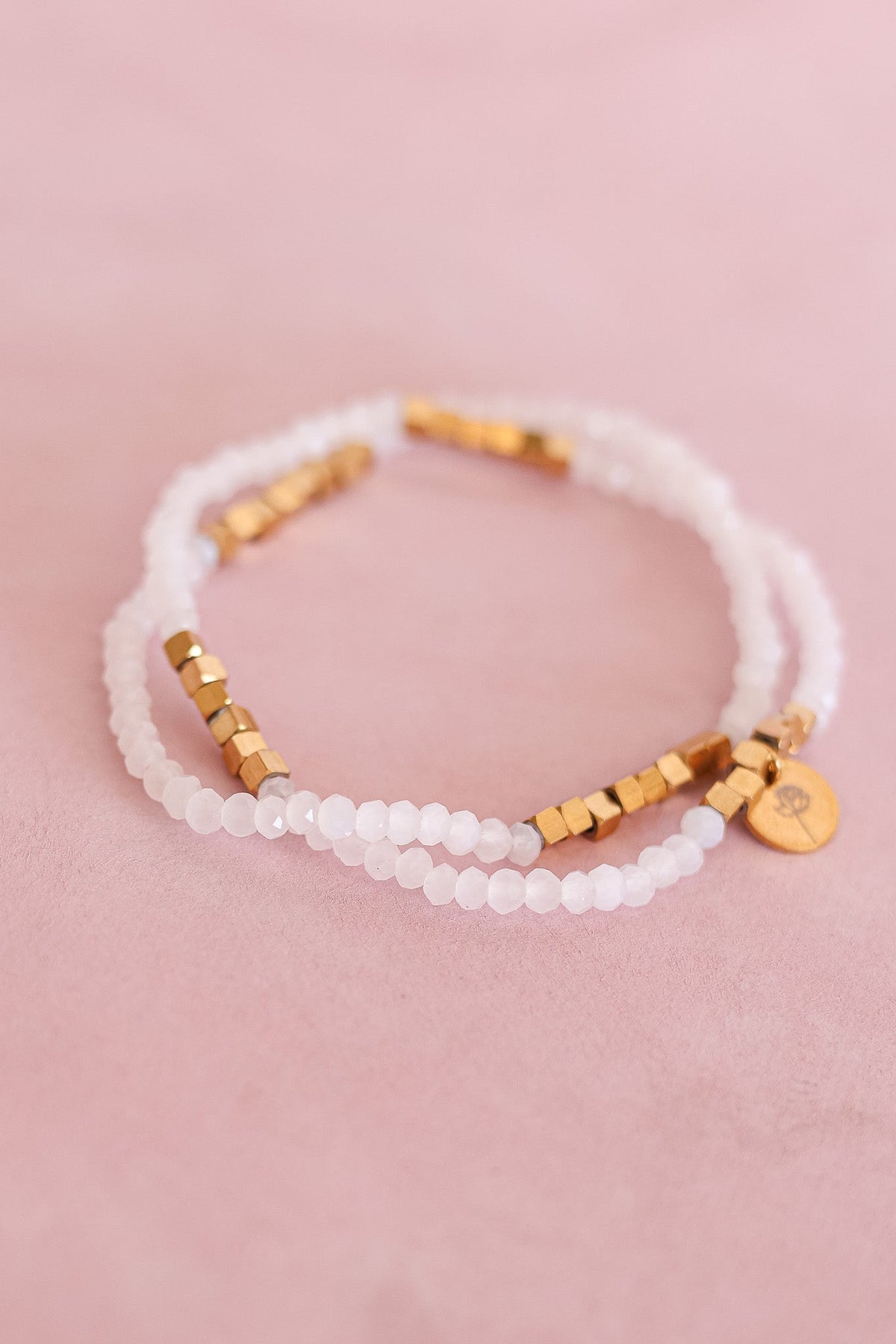 Clara Bracelet Set in White