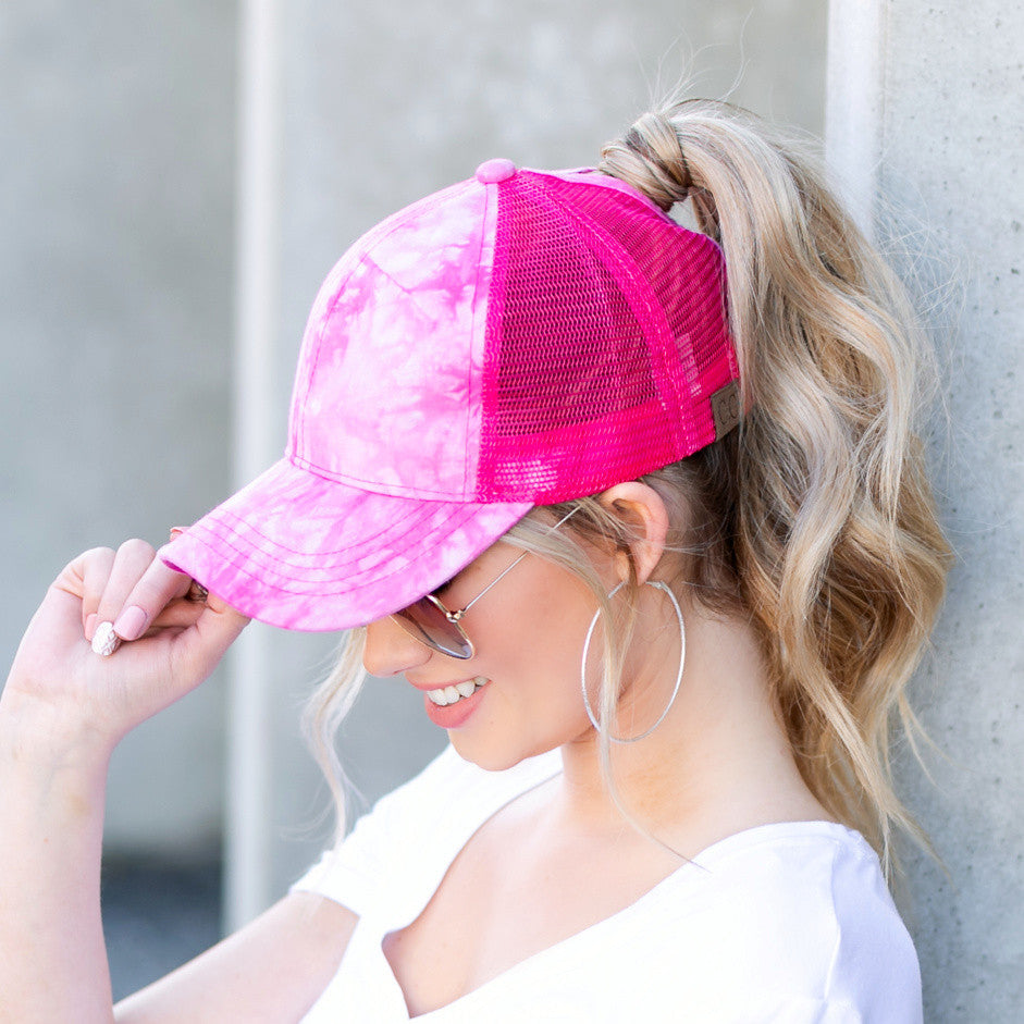 CC Tie Dye Ponytail Caps