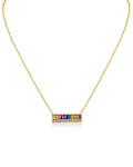 Baguette Rainbow Necklace