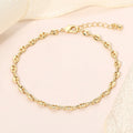 18K Gold Dipped Mariner Link Chain Bracelet