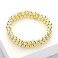 Stainless Steel Ball Stretch Multi Layered Bracelets