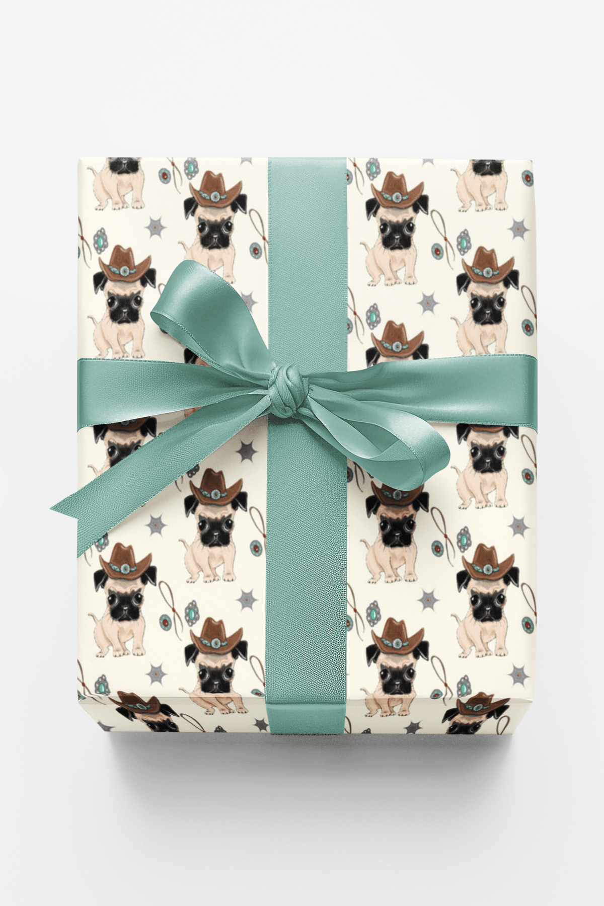 Cowboy Pug Wrapping Paper | Michelle Gilsey | Artist Corner