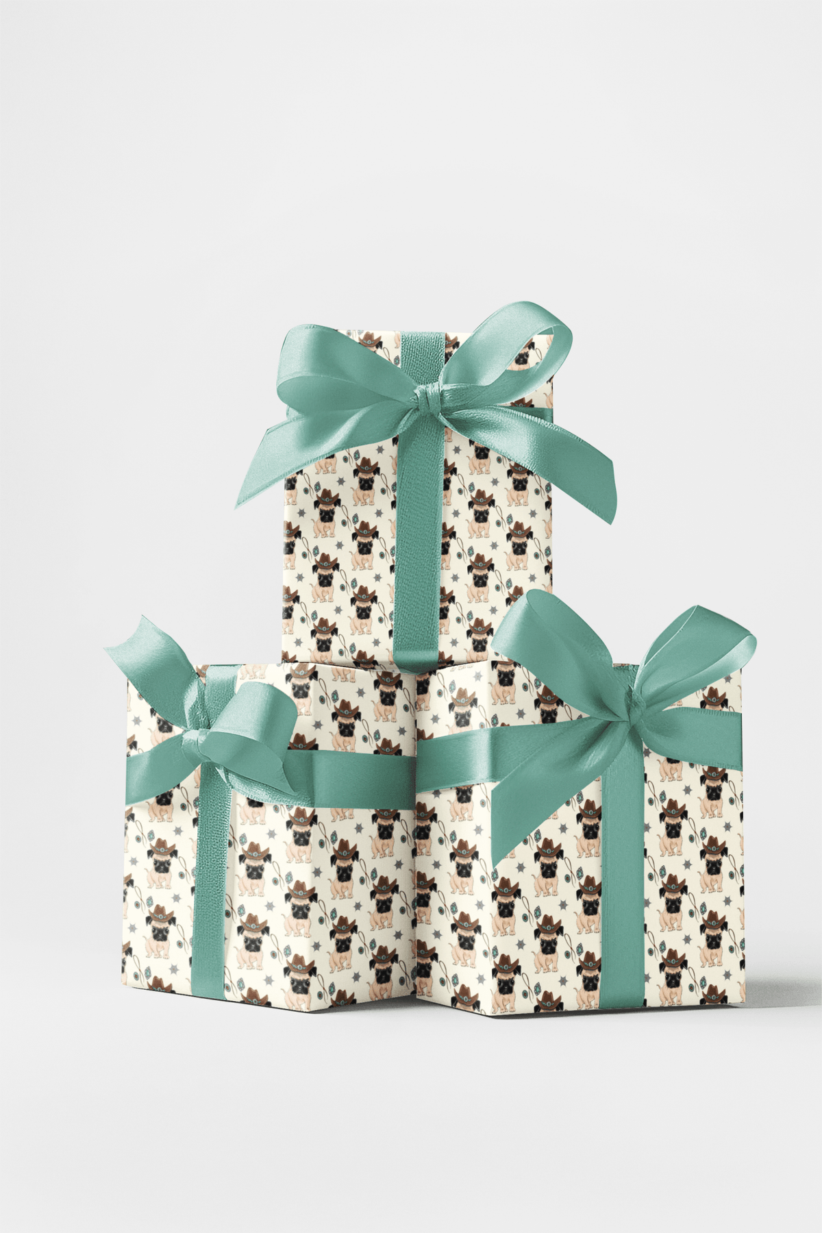 Cowboy Pug Wrapping Paper | Michelle Gilsey | Artist Corner