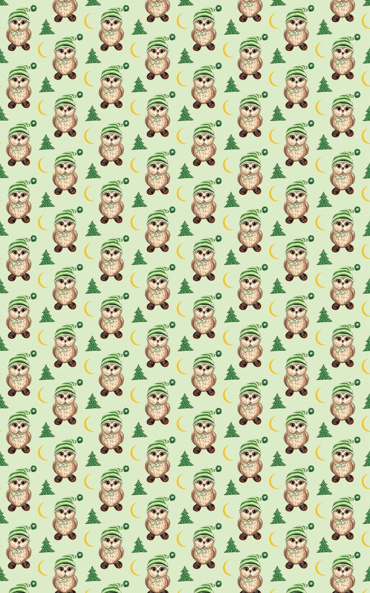 Snowshoe Owl Wrapping Paper | Michelle Gilsey | Artist Corner