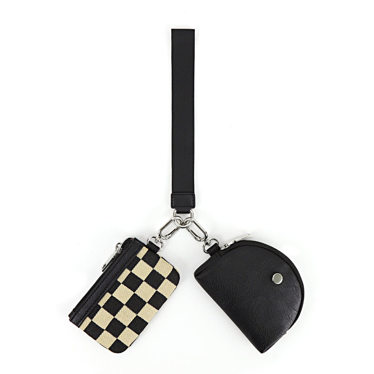 Checkerboard Mini Wristlet & Coin Purse 🖤🤍