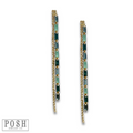 Rhinestone chain earring - LC