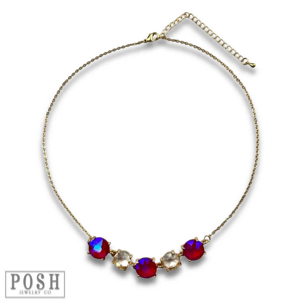 Chain necklace with round stones, last call