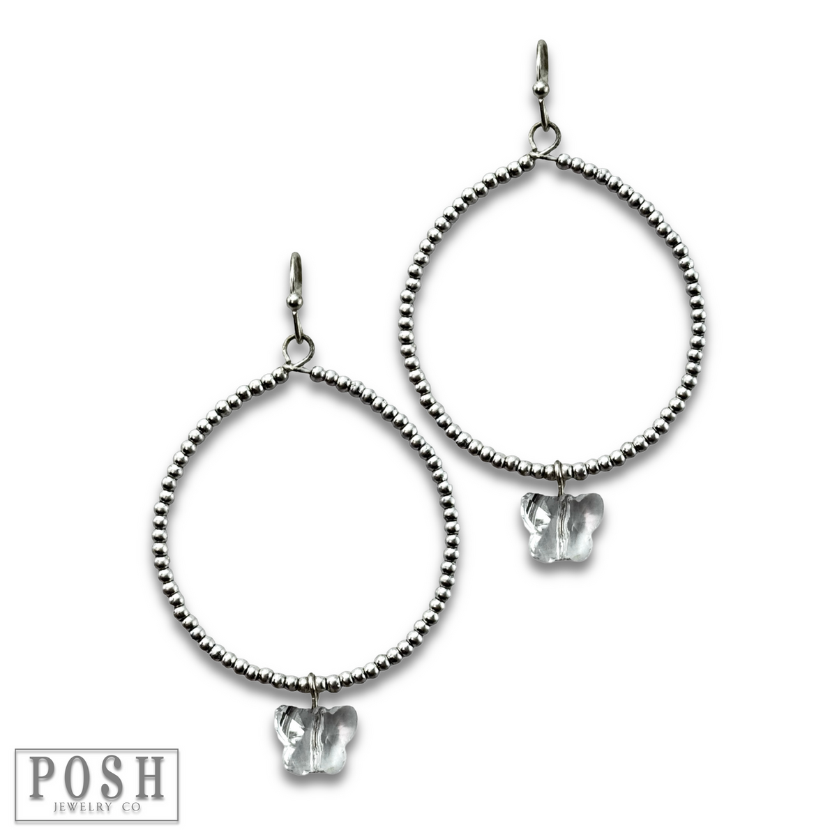 Butterfly drop charm earring, last call