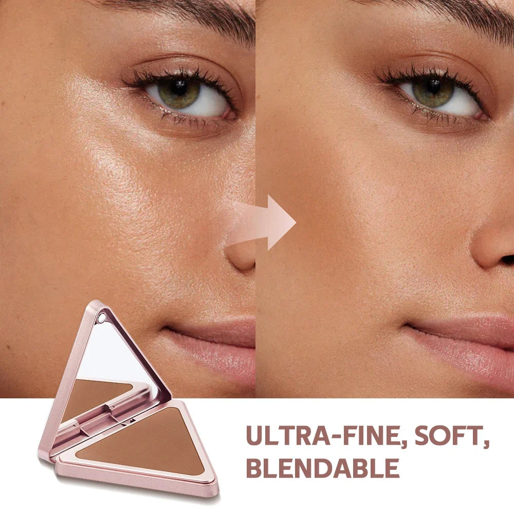Lakerain Matte Bronzer Powder Long Lasting Makeup Effect Waterproof Sweatproof Setting Powder Oil Control Bronzer Face Makeup