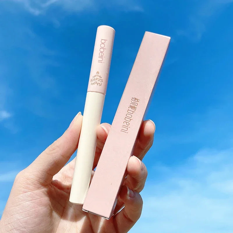 Silk Fiber Curling Mascara, Ultra-Fine Brush, Lengthening & Volumizing, Waterproof, Smudge-Proof, Long-Lasting, Unisex, Eye Safe