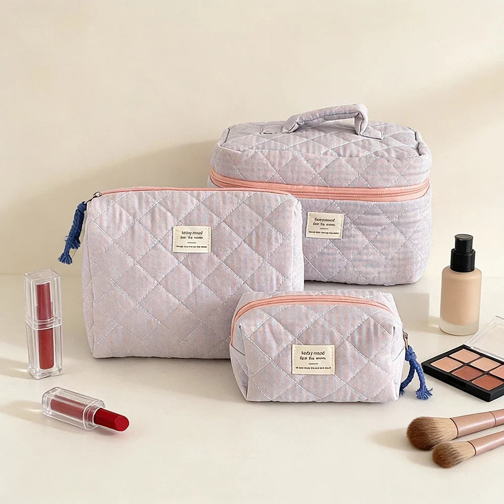 Airfriend Makeup Bag Pink Cosmetic Girl'S Toiletry Soft Makeup Cute Cosmetic Bag Toiletry Organizer Women'S Travel Cosmetic Bag