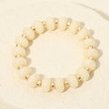 Resin Round Beaded Stretch Bracelet