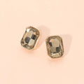 Geometric Stone Stud Earrings