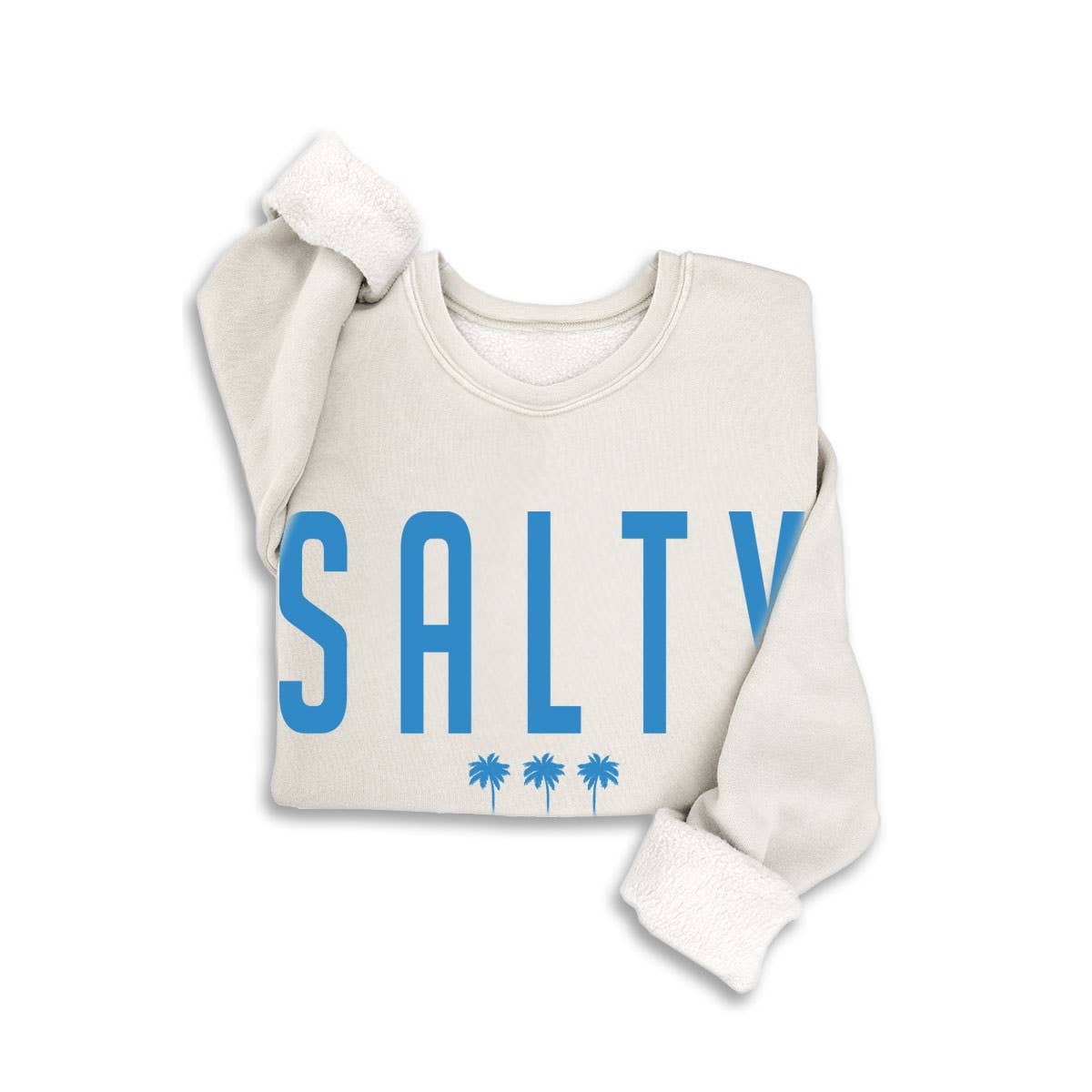 Salty Mineral Wash Sweatshirt - White