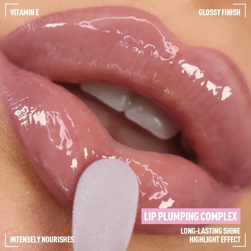 BIG Fruit Lip Oil Lip Enhancer Plumper Big Brush Moisturising Clear Lip Gloss Sexy Lip Makeup Care Cosmetics for Women Girl Lady