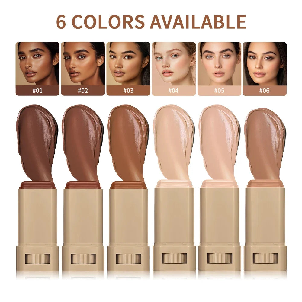 Skin Tint Stick Waterproof Nourishing Solid Tinted Serum Foundation Skin Tint Balm Face Tinted Face Contour Stick Makeup
