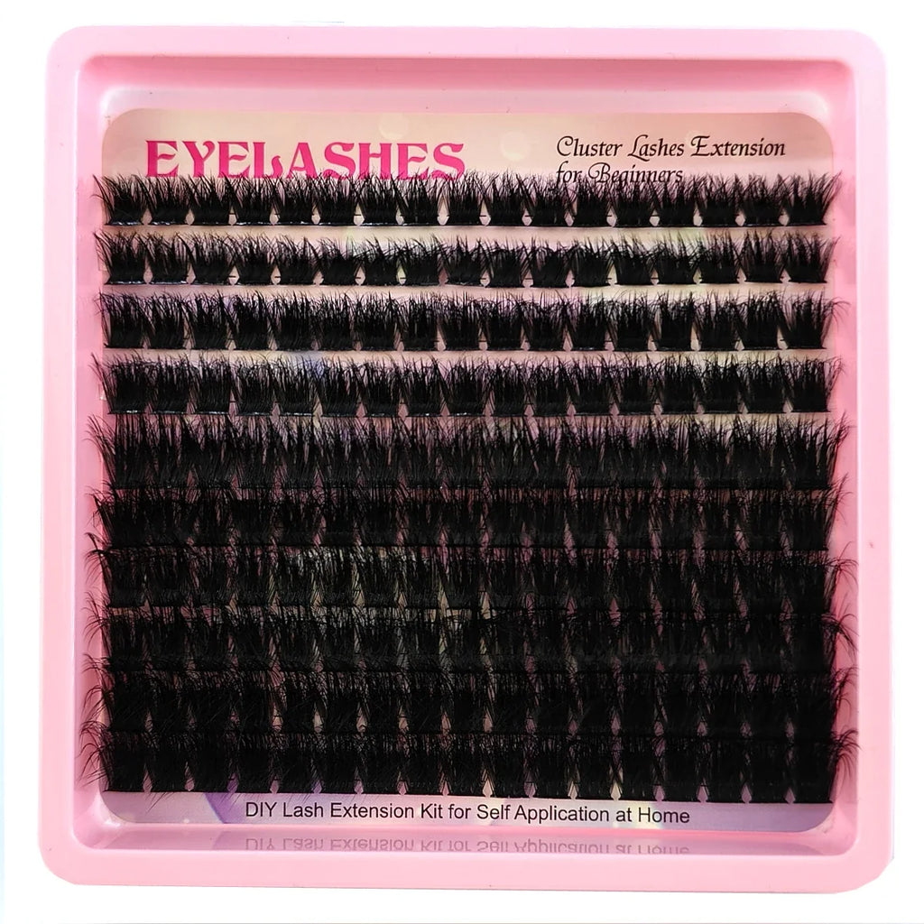 10Row 40D-200D 5D Fluffy Thick Lashes Clusters 10-18mmMix Wispy Individual Lashes Extensions Clusters DIY Makeup False Eyelashes