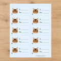 Somali Pawprint Wishes Gift Tag Sticker Sheet