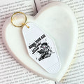 Bring Your Ass Kickin’ Books Retro Motel Keychain