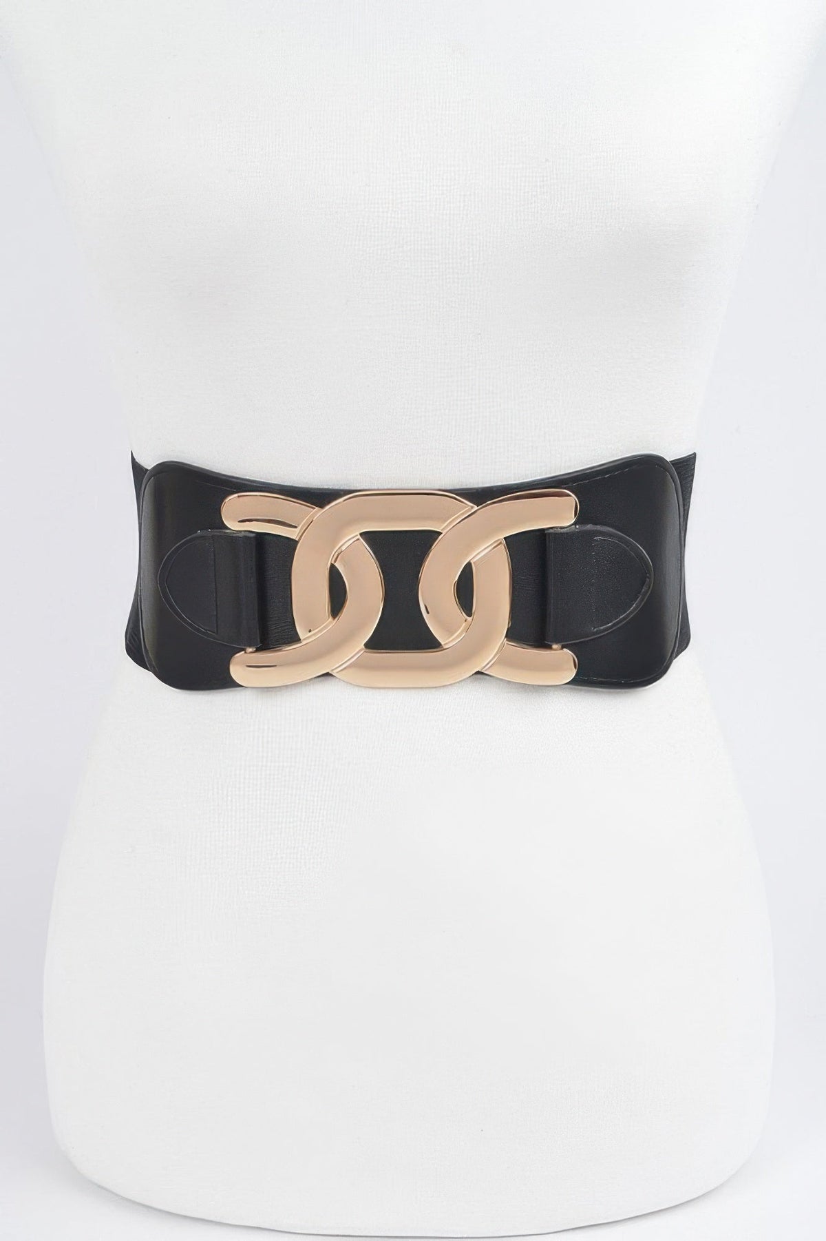 Metal Buckle Plus Size Elastic Belt