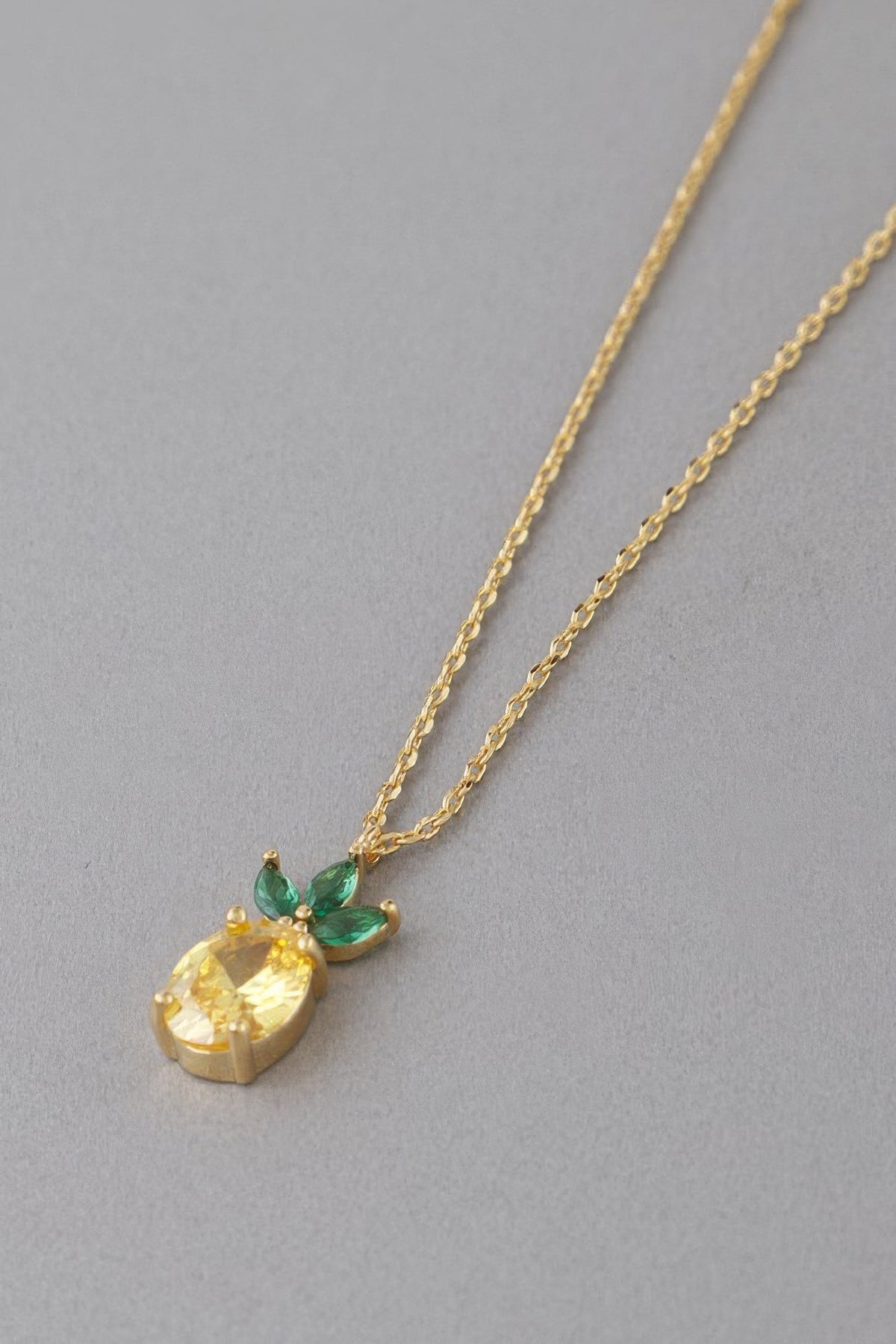 Tropical Pineapple Pendant Necklace