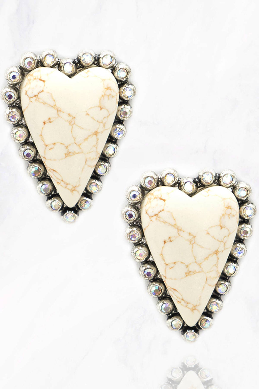 Arc Heart Earrings: Turquoise