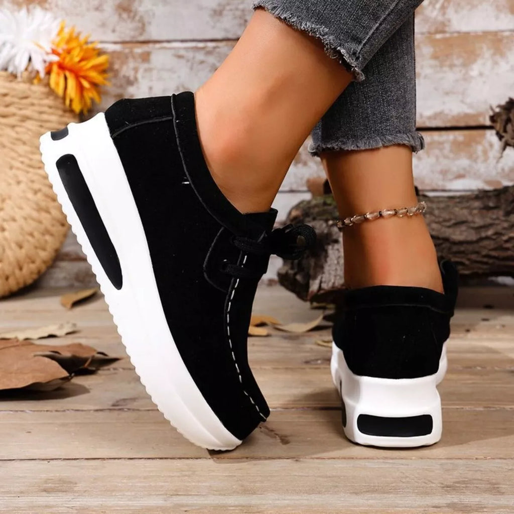 Round Toe Platform Sneakers