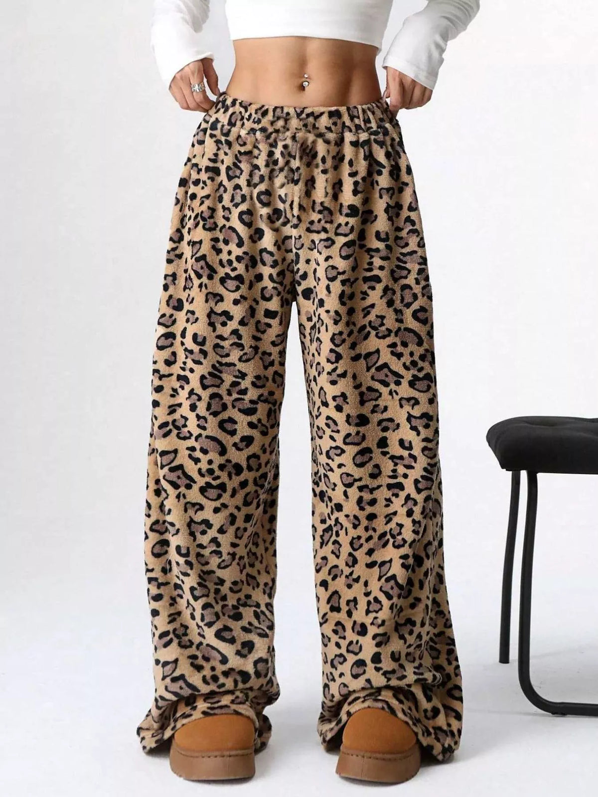 Drawstring Wide Leg Pants