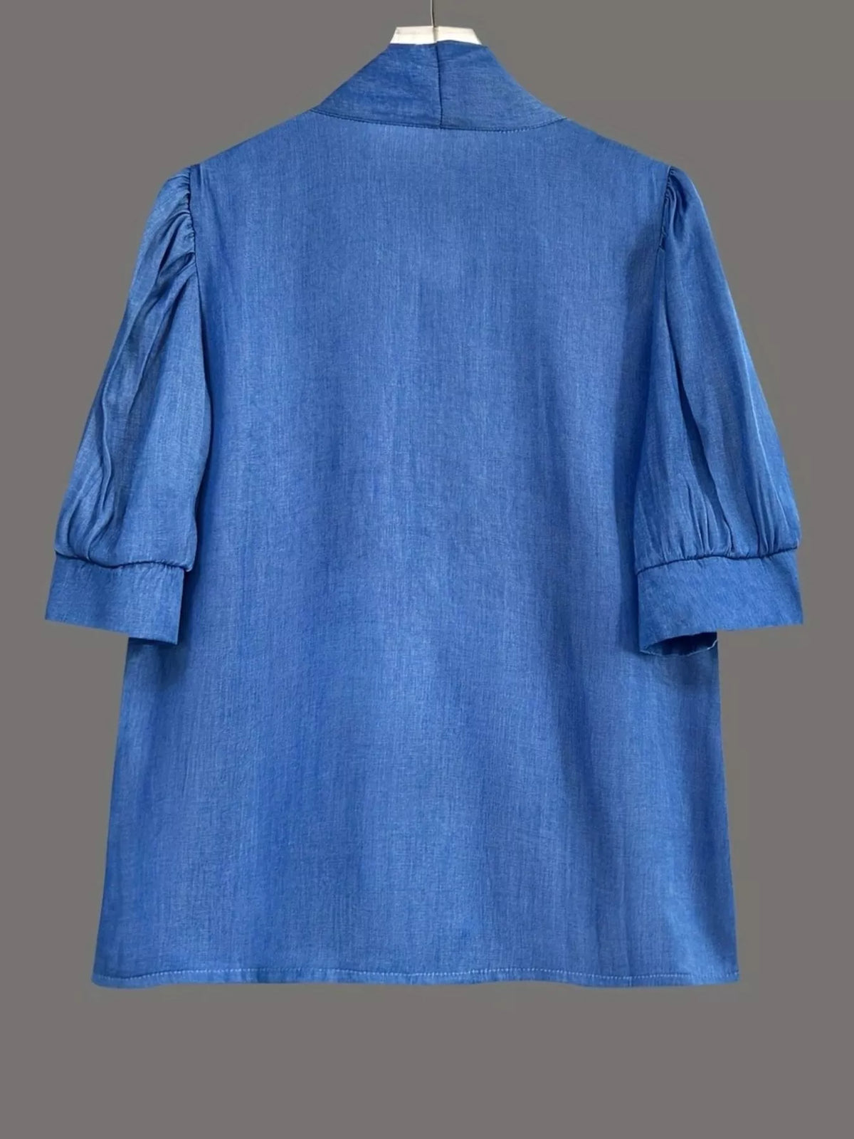 Bow-Tie Puff Sleeve Blouse