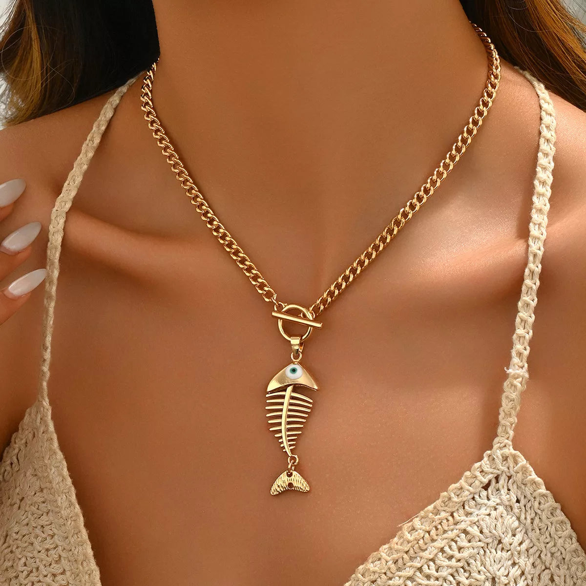 18K Gold-Plated Fishbone Necklace