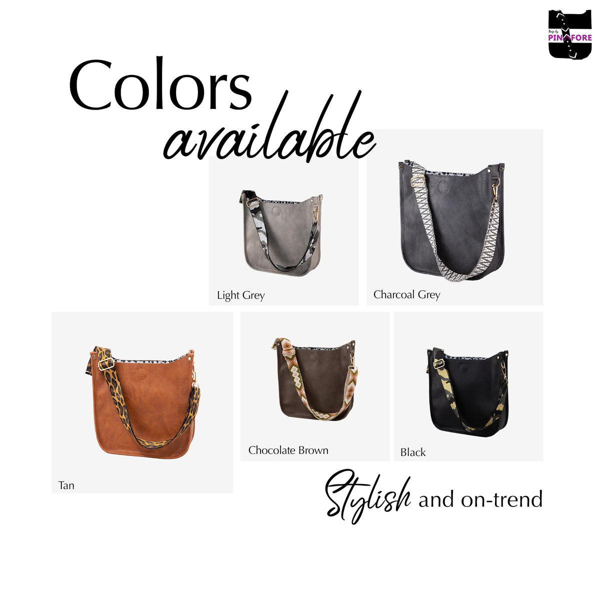 Buy 1, Get 1 FREE Vegan Leather Crossbody Bag w/ Interchangeable Strap — 7 Colors — Buy 1, Get 1 FREE