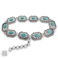 Western scalloped rectangle concho belt - LC