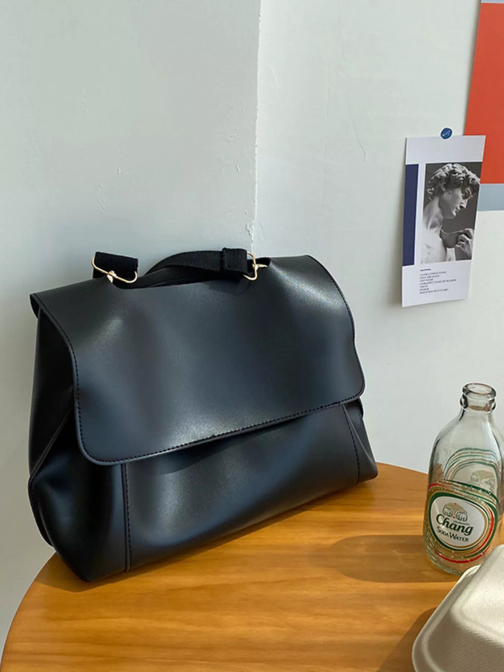Flap Closure Crossbody Bag