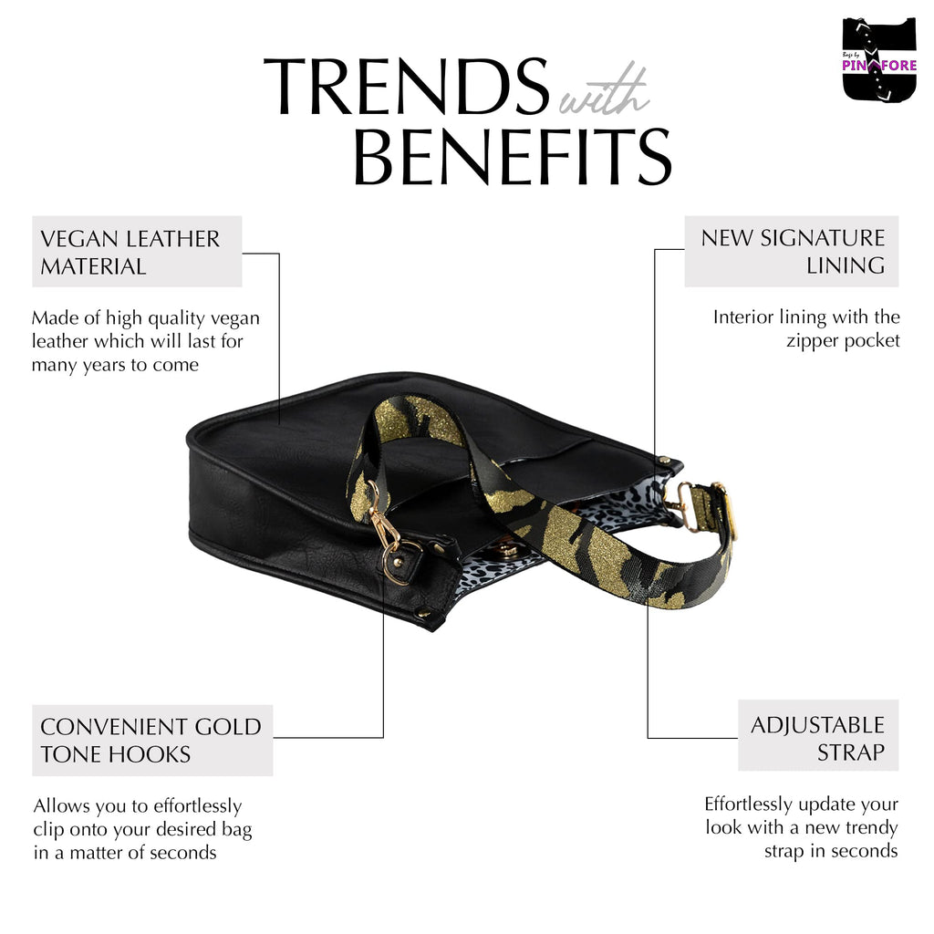 Buy 1, Get 1 FREE Vegan Leather Crossbody Bag w/ Interchangeable Strap — 7 Colors — Buy 1, Get 1 FREE