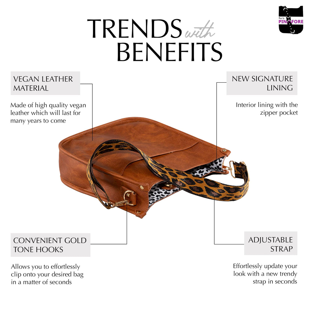 Buy 1, Get 1 FREE Vegan Leather Crossbody Bag w/ Interchangeable Strap — 7 Colors — Buy 1, Get 1 FREE