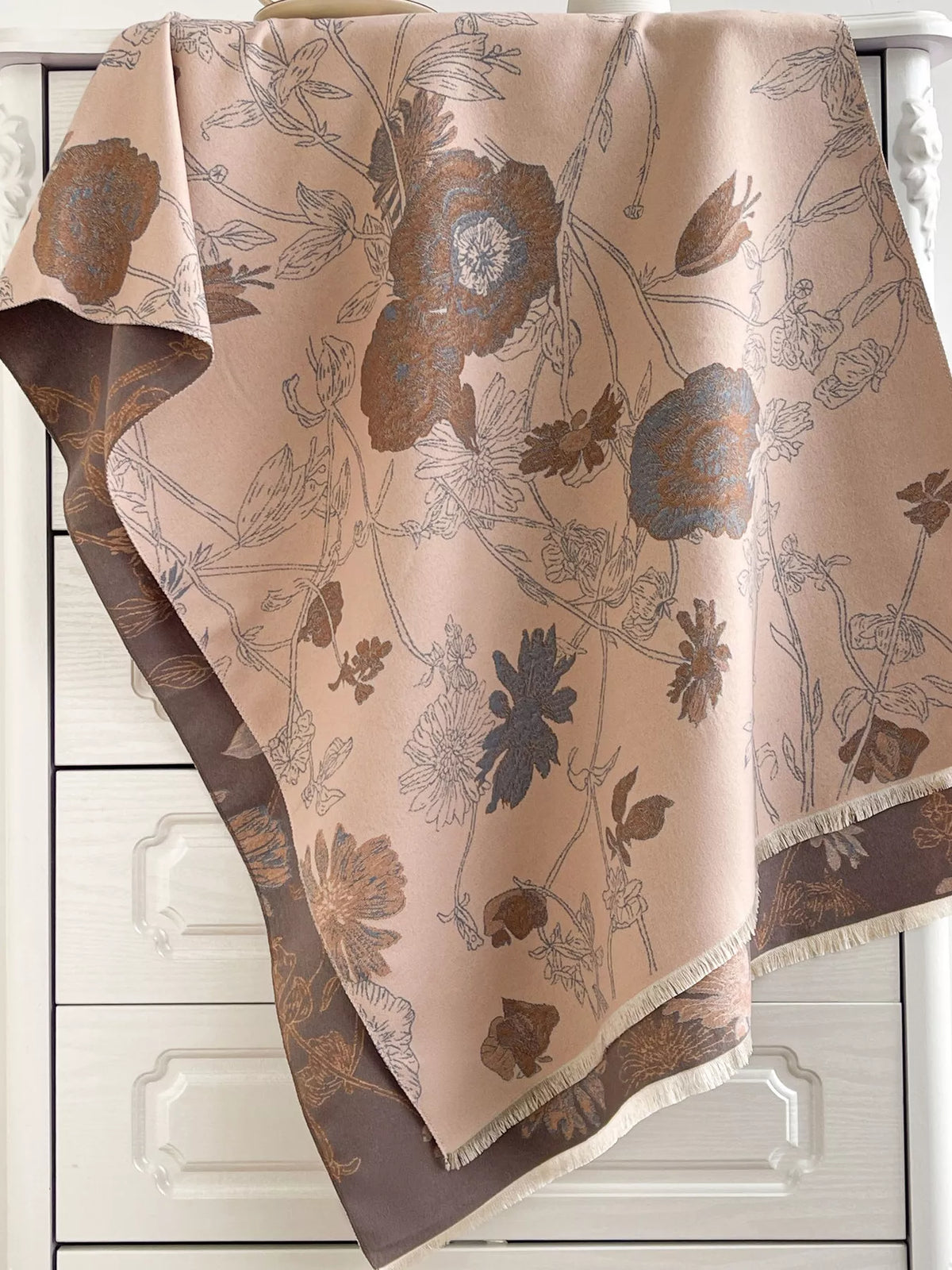 Floral Print Reversible Scarf
