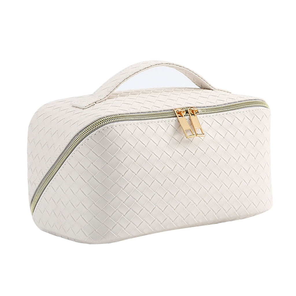 Compact Makeup & Toiletry Bag – Travel Organizer with Brush Slot