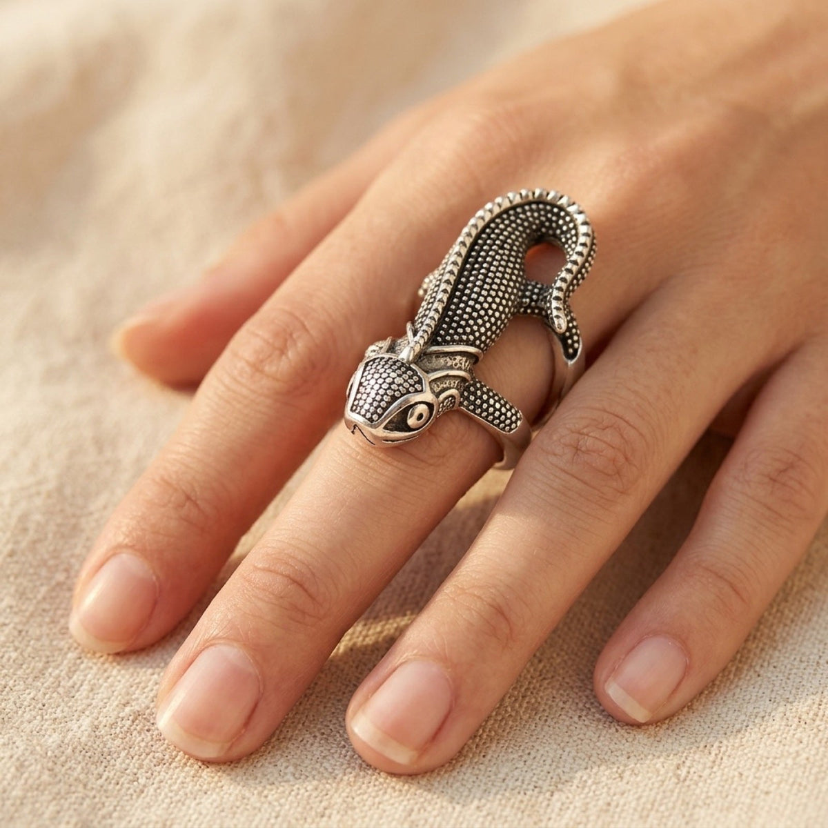 Lizard Gecko Animal Ring – Stainless Steel