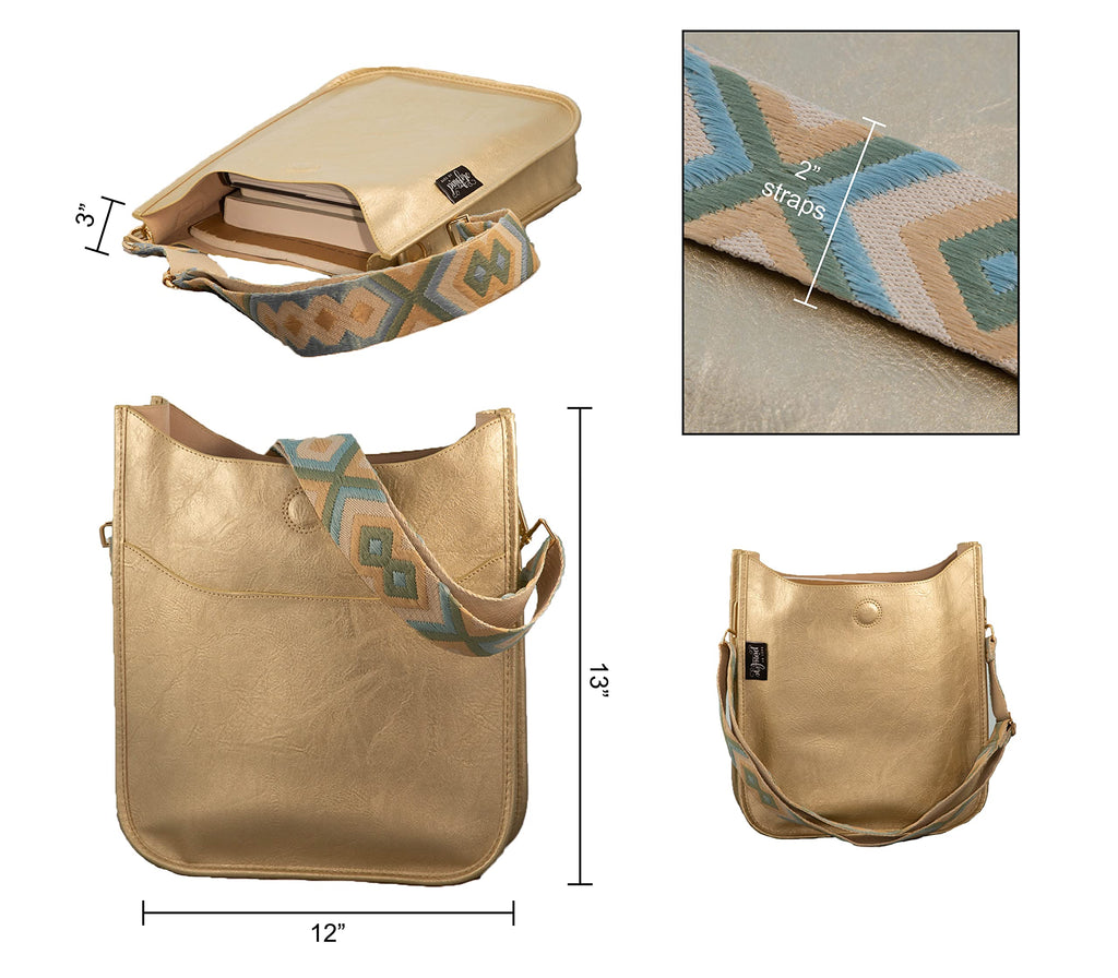 Buy 1, Get 1 FREE Vegan Leather Crossbody Bag w/ Interchangeable Strap — 7 Colors — Buy 1, Get 1 FREE