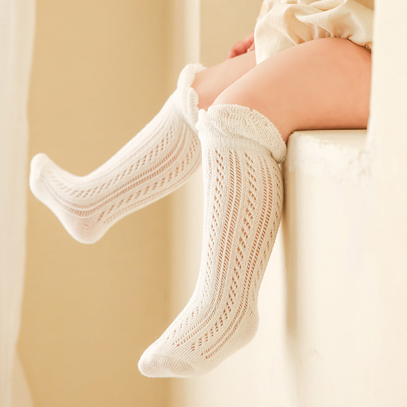 Mesh Thin Breathable Baby Lace Long Socks