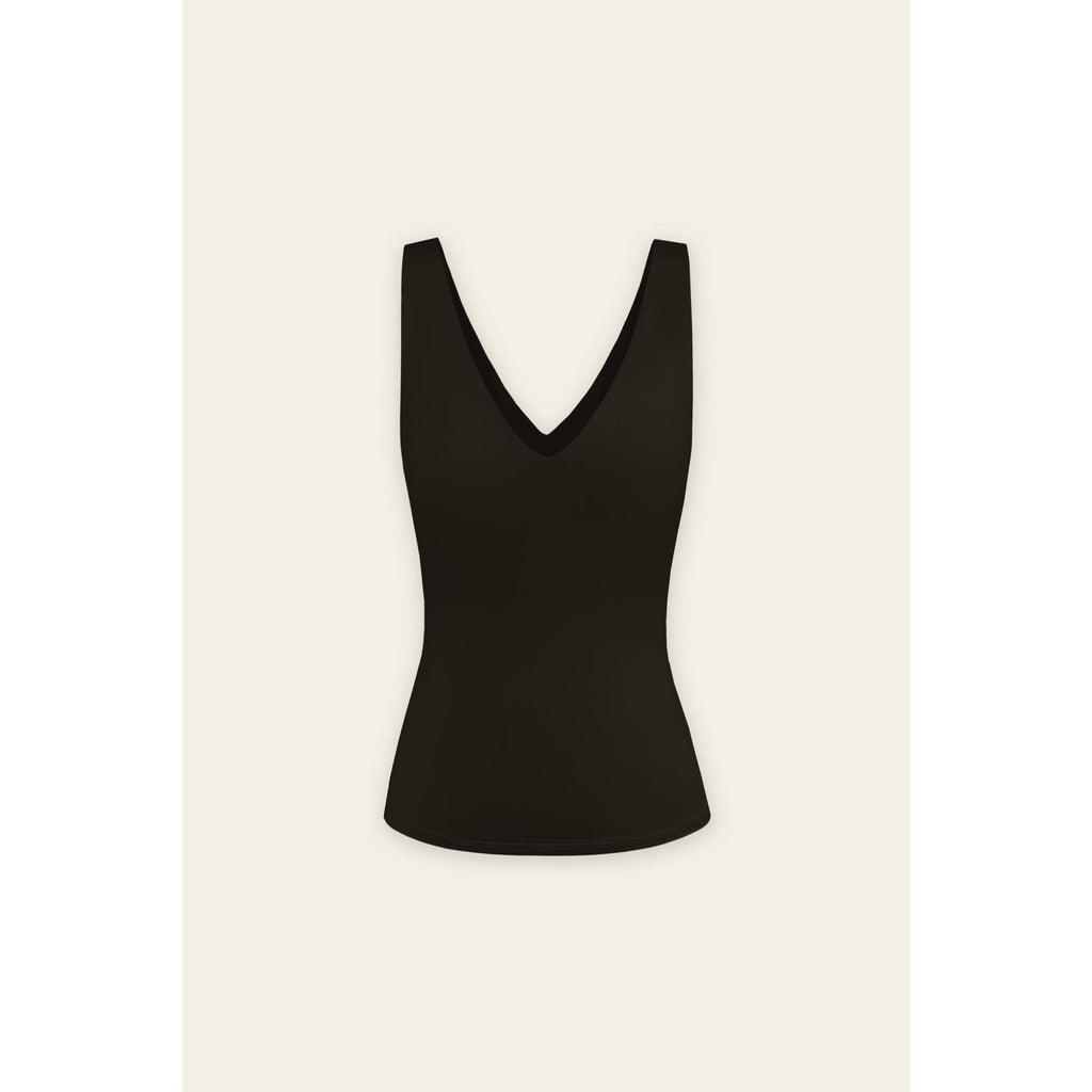 V Neck Double Faced Tank
