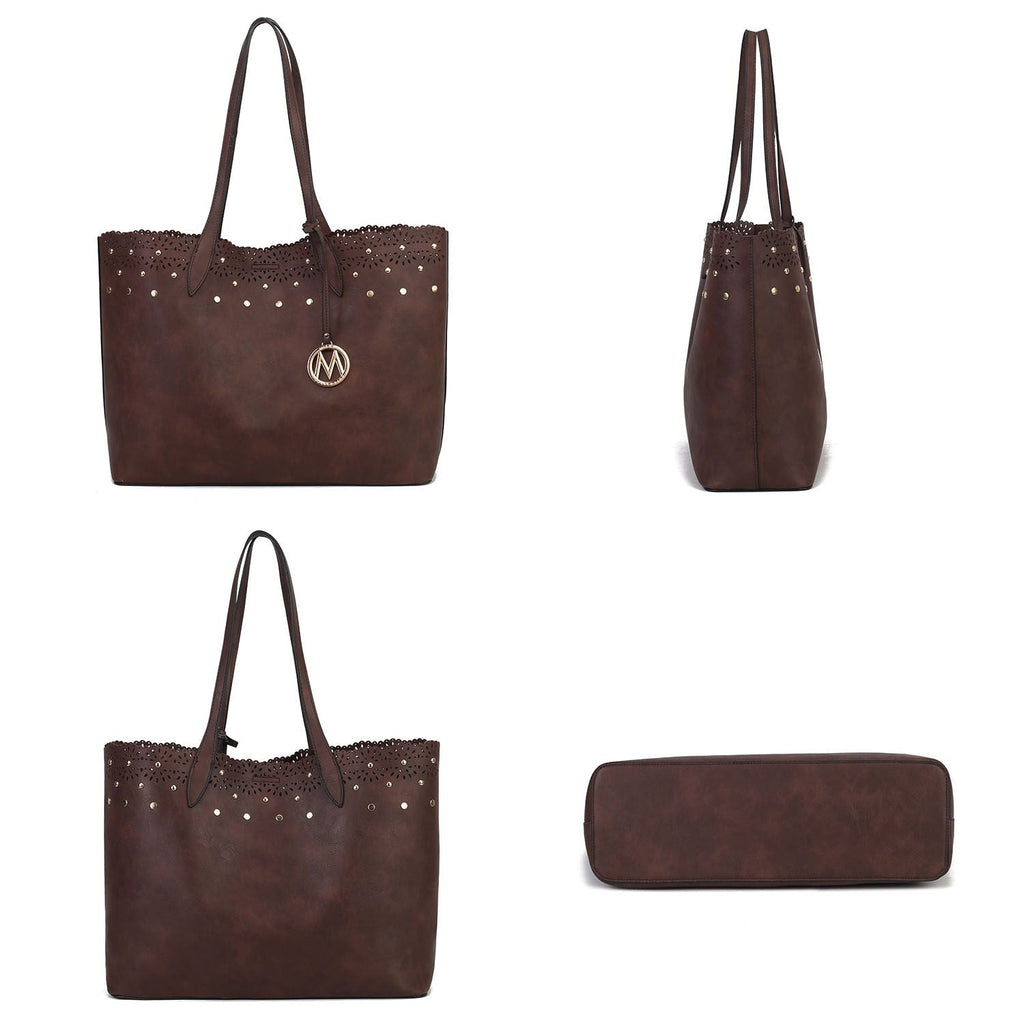 MKF Collection Mariahna 3 PCS Shopper Tote, Cross and Wallet Handbag by Mia K