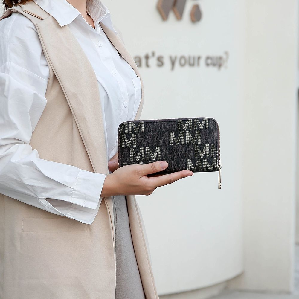 MKF Collection Lady II M Signature Large Tote, Small Tote & Wallet Set, Stylish Womens Handbag M Design by Mia K