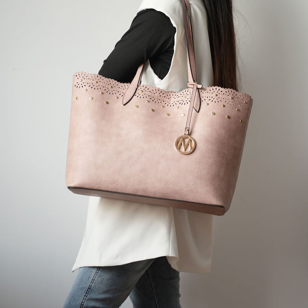 MKF Collection Mariahna 3 PCS Shopper Tote, Cross and Wallet Handbag by Mia K