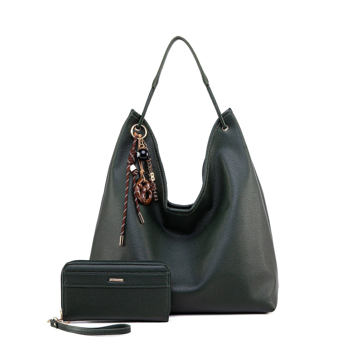 MKF Collection Eloa Hobo Bag with Wallet- 2-piece set by Mia K
