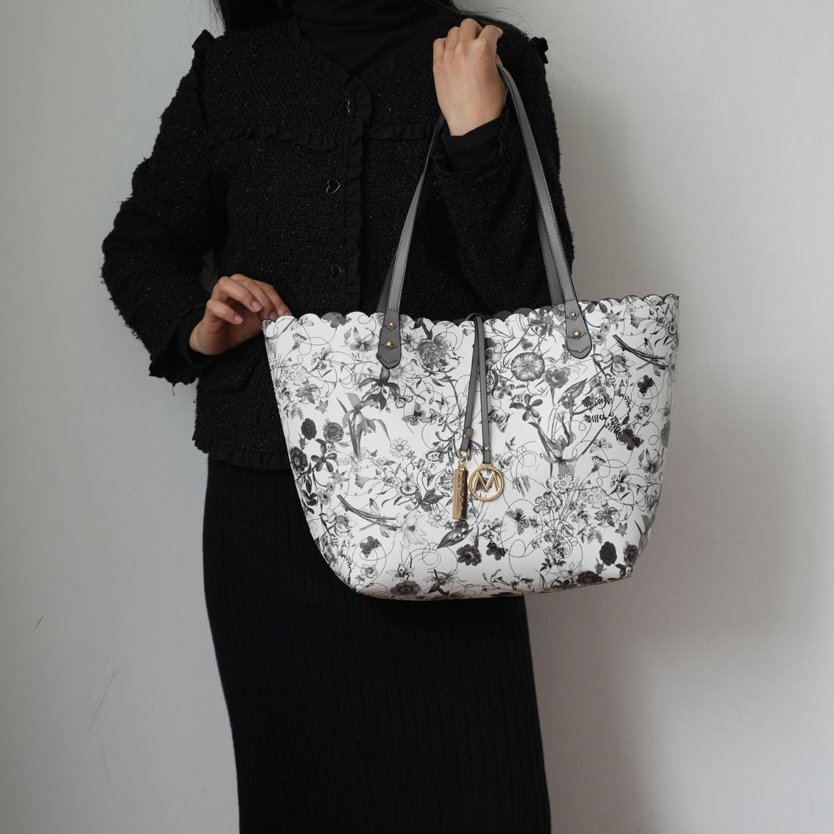 MKF Collection Danielle Reversible Shopper Tote Bag Crossbody Pouch by Mia K